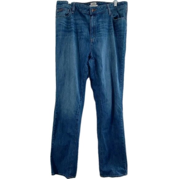LL Bean Favorite Fit Jeans Skinny Women’s 16 Tall Medium Wash Blue - Picture 1 of 11